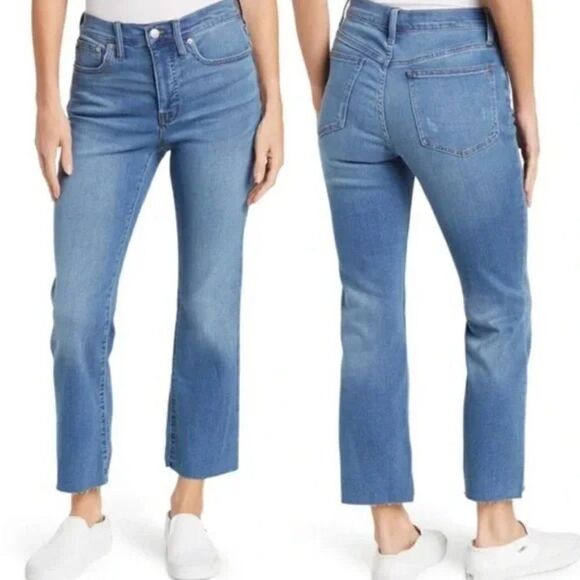 Madewell Cali Demi-Boot Raw Hem Blue Jeans 25 - Picture 8 of 8